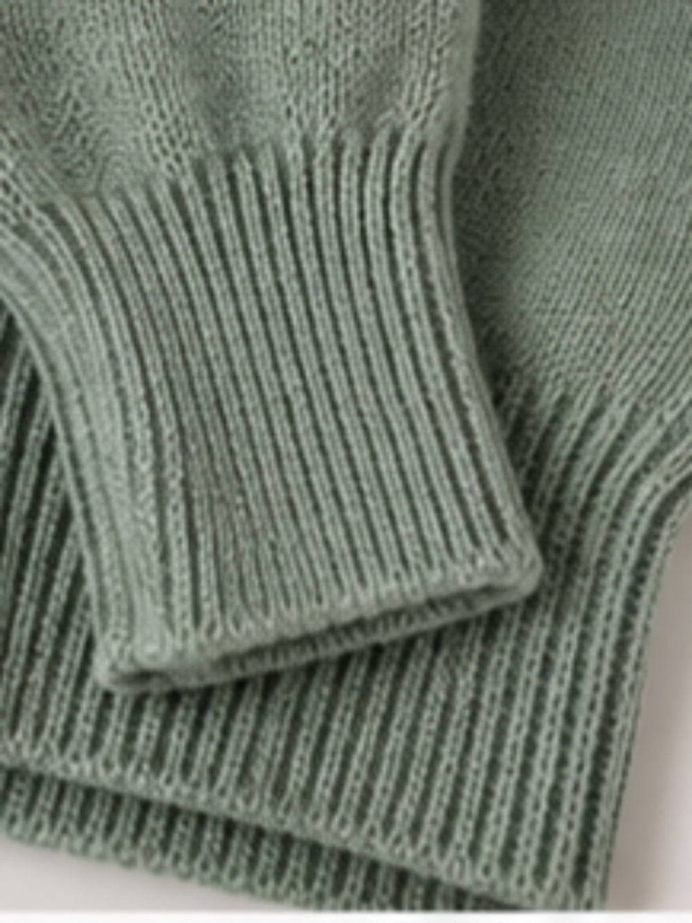 & Other Stories Sage Green Oversized Mock Neck Wool Blend Sweater S - Picture 10 of 11